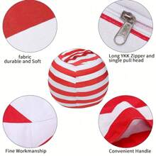 1个大容量帆布豆袋，带拉链，可用于收纳毛绒玩具/衣物/被褥，拉链旅行包，沙发包，家居收纳袋