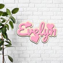 1pc Personalized Wooden Name Plate, No Electricity Needed, Customized Letter Wall Decor, Boho Style, Suitable For Living Room, Bedroom, Unique Customized Gift For Birthday, Party, Wedding, Graduation, Christmas, Halloween