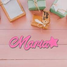 1pc Customized Acrylic Name Plate, Personalized Name, Customized Plaque, Unique Restaurant Wall Decor, Plate Decoration, Suitable For Bedroom, Cake Decor, Children's Day, Christmas, Halloween, Back To School, Birthday, Party Gifts, Customized Gifts