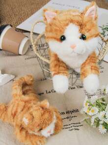 姜猫毛绒玩具 - Playful Ease - 永恒伙伴 - 橙色 11 英寸泰迪熊毛绒玩具儿童玩具、圣诞节礼物、万圣节礼物、节日礼物、儿童礼物