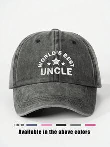 1pc Embroidered "FUNCLE THE FUN UNCLE" Washed Baseball Cap, Adjustable Outdoor Sun Protection Casual Hat For Spring Autumn, Travel Beach, Y2K Style Young Cap,Festival,Holiday - Embroidery - View 8