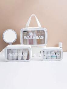 1 件女士大容量便携式旅行洗漱包,适用于化妆和浴室必需品,复古化妆刷收纳,奢华多口袋化妆包,可爱 PU 皮革防水便携式化妆刷收纳洗漱包夏季旅行,度假屋浴室装饰节日化妆品收纳包浴室配件返校 - 彩色 - 查看 12