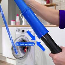 1set Dryer Vent Cleaner Kit, Efficient Deep Cleaning, Removes Lint With Power Washer And Vacuum Hose Attachment - Blue - View 4