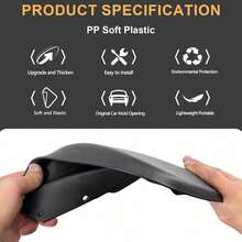 FOR  TRANSIT CUSTOM 2012-ON FRONT AND REAR MUDFLAPS MUD FLAP - 4PCS SET - Black - View 6