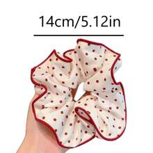 5个/3个/1个高品质红色波点蝴蝶结发圈，甜美少女学生发圈，可扎马尾辫和丸子头，发圈，沐浴化妆，洗脸，发饰，运动，家居美容女性配饰礼品化妆家居健身女性配饰头部配饰 - 彩色 - 查看 3