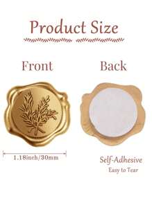 10/30/50/100 Wax Seal Stickers, Wedding Invitation Envelope Seal Stickers, Self- Adhesive Antique Gold Stickers, Perfect For Invitation, Envelopes, Gift Wrapping, Party, Christmas - Bronze - View 28