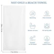 Beach Towel Spider Gwen Lightweight Compact Beach Towel 61.4"X30.3" For Travel Pool Swimming Camping Yoga Gym Women Men - 白色 - 查看 4
