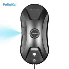 PuRuiKai Smart Window Cleaning Robot – Auto Glass Cleaner With Remote & Edge Detection - EU C Type Plug(220-240V) - View 3