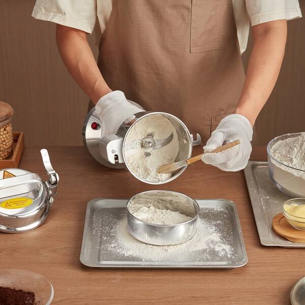 150g Electric Grain Mill Grinder, High Speed 850W Commercial Spice Grinders, Stainless Steel Pulverizer Powder Machine, For Dry Grains Spices Cereals Coffee Corn Pepper, Straight Type