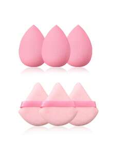 Juego de brochas de maquillaje para principiantes, set de 19 piezas de 12 brochas de maquillaje, 3 piezas de huevo sin polvo, 3 piezas de esponja triangular en polvo, 1 bolsa de almacenamiento de piezas - 12 piezas - Ver 9