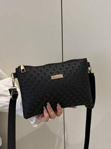 Ny Rhombus Damhandväska, Mångsidig Axelväska, Liten Unik Fyrkantig Väska i Partihandel, Vår/Sommar - Svart - Visa 4