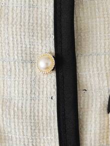 Girls' Fashion Elegant Jacket & Pleated Skirt Set - White - View 8