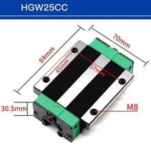 1 pieza de cojinete de guía lineal HGW25CC deslizante, adecuado para guía lineal DIY - Verde - Ver 2
