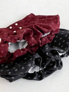 3pcs Baby Girl Sweet Peter Pan Collar Undershirt, Ditsy Floral Vest, Ruffle Pants Set, Autumn