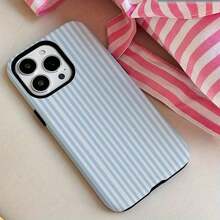 Blue And White Lines Two-In-One Film Case - Durable, Shock-Absorbing, And  Protection - For IPhone 16, 15, 14, 13, 12, 11, Plus, Pro, Max, Perfect Birthday Gift For Friends - trắng - Xem 10