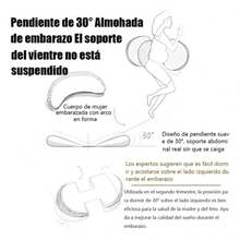 Almohada de lactancia multifuncional para embarazadas, ergonómica, suave, ajustable y fácil de llevar - Rosa - Ver 10