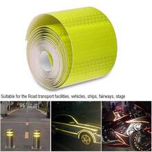 Car Reflective Tape Auto Safety Warning Sticker Reflective Plate Protective Tape Film Truck Car Motorcycle Sticker(5cm*3m)