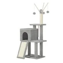 FEANDREA Cat Tree, Cat Tower For Indoor Cats, Kittens, Light Grey - 淺灰色 - 查看 8
