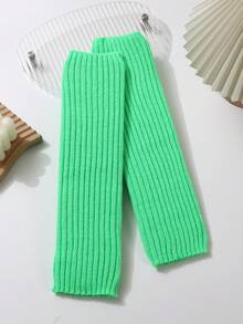 1 双女式条纹图案多色腿套，针织加厚保暖休闲腿套，中筒腿套，适合秋冬季 - 多色 - 查看 14