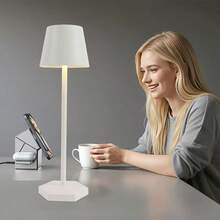 Modern Wireless Desk Lamp - USB Powered LED Table Lamp With Touch Dimming Switch, Portable Bedside Light, Black/White, Suitable For Bedroom, Living Room, Office, Patio - Includes USB Cable, Home Decor Lighting, Minimalist Style, High-Quality Material, Dimmable, Home & Office Use