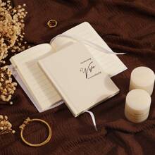 His And Hers Wedding Vow Books, Set Of 2 Linen Hardcover Bride & Groom Notebooks With Bookmark, Lined Pages, For Ceremony & Renewal, Includes Elegant Vow Keepsake Gift Box