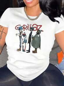 Unisex T-shirt, one-piece style Playera informal de verano para mujer con estampado de banda mexicana, cuello redondo, manga corta, 100 % algodón, 220 g de algodón grueso.Adecuado para usar en eventos festivos como Pascua, la Copa Mundial, Carnaval y festivales de música de verano. - Negro - Ver 8