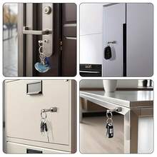 2/5/10个装钥匙扣磁铁金属检测工具，强力稀土钕磁铁，用于检测铁、钢和假金属，口袋大小，可用于金银首饰鉴别，便携式钥匙扣，适用于钱包钥匙，耐用圆形磁铁配件，母亲节礼物 - 銀色 - 查看 12