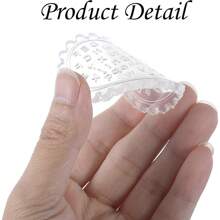 3D Letters Nail Art Silicone Mold, Mini Transparent Alphabet Nail Molds A-Z Letter DIY Craft Carving Nails Art Molds Women Nails Accessories For Pendant Jewellery Home Decor Keychain Necklace Earrings - 紅白色 - 查看 3