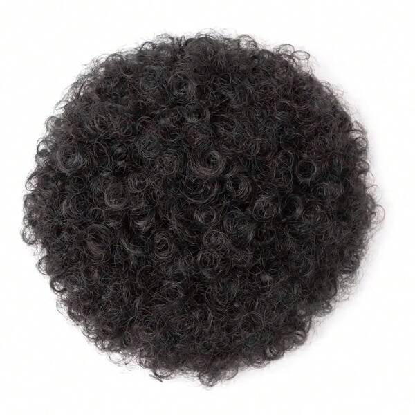 Extension queue de cheval afro bouffante avec cordon de serrage pour femme, queue de cheval ondulée profonde de qualité supérieure, queue de cheval afro bouffante courte, cheveux naturels, non synthétiques