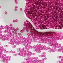 2mm-30g/1800pcs,3mm-30g/900pcs,4mm-30g/300pcs Japanese Glass Seed Beads Silver-Lined Glass Beads Tube Seed Beads Small Craft Beads For Jewelry Making DIY Bracelet Necklaces Accessories Waist Earring DIY Craft