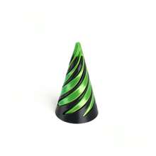 3Pcs Multi-Size Reversible Spiral Cone 3D Printed Anxiety Relief Fidget Toy,Decompression 3D Printed Double-Sided Spiral Cone - Colorful Gradient Structure, 1/2/5/10/20Pcs,Suitable As Halloween And Christmas Gifts, Metal Fiber Structure,Fidget Toys,Fidget,Sensory Toys