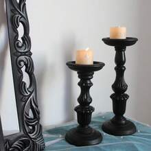 黑色新款圣诞系列手工甜点桌复古手工木质简约多功能乡村风支架多肉植物架烛台家居装饰桌面摆件
