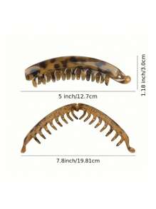 4 Pcs/1pc Banana Clips Claw Hair For Thick Hair , Strong Hold Ponytail Large Banana Clip , Non-Slip Banana Claw Clips Hair For Fine Hair Curly Hair Accessories Women Girls, Hair Claws, Hair Slide, Hair Barrettes - 4pc - View 5