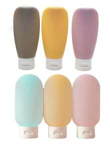 6pcs Travel Bottles Set For Gel, Shampoo, Refillable Travel Containers, Leakproof Bottles For Gel, Shampoo, Lotion, Body Wash, Hand Wash And Cosmetics, Bathroom Accessories, Room Decor - Multicolor - View 19