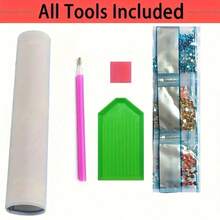 5D 钻石画套装，闪闪发光的水晶，DIY 家居墙壁艺术或办公室展示，新年、情人节、圣诞节、母亲节的完美礼物 - 彩色 - 查看 5