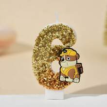 Świeca z cyframi 0-9, słodka, trójwymiarowa postać z kreskówki Psi Patrol, wtyczka do tortu urodzinowego, dekoracja na prezent