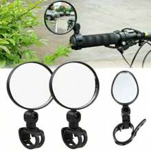 Universal Motorcycle Bike Handlebar Rearview Mirror Adjustable 360 Rotation