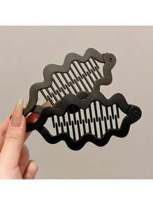 3 piezas/2 piezas/1 pieza Pinzas de cola de pez de unicolor mate simple, pinzas de cola de caballo verticales elegantes, pinzas de cola de caballo de unicolor casual de PP (polipropileno) para el uso diario, sin dañar el cabello, pinzas de garra, pasadores de cabello, barrettes