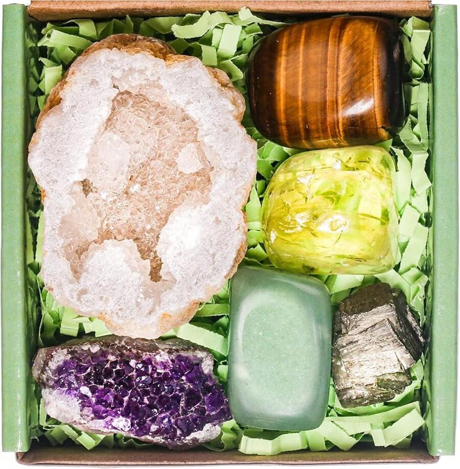 In Stock Immediate Dispatch QianCannaor Crystals And Healing Stones, Black Tourmaline Necklace, Selenite Tower, Smokey Quartz Sphere, Black Obsidian Healing Crystals Set Meditation Accessories, Witchcraft Supplies Valentine's Day EAZ4 - 豐富 - 查看 1