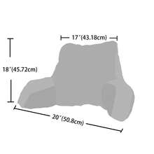 Cozy Comfort Bed Rest Pillow For Adults, Tp Print Light Faux Fur Lounger Backrest With Arm Support, Machine-Washable Cover, Ergonomic Reading And Sitting Pillow With Extended Armrests