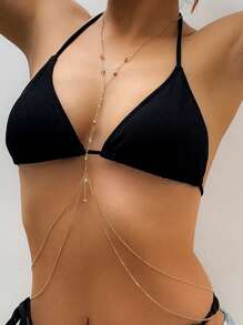 European And American Simple And Stylish Diamond-Studded Chest Chain, Sexy And High-End Bikini Body Jewelry For Women.
