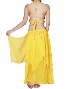 2件套宝莱坞肚皮舞女士东方纱丽阿拉伯舞蹈服装卡德林广播服练习服