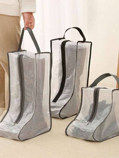 Dammtäta och fukttäta skoskydd, lämpliga för sneakers och stövlar - Mycket skyddande, andningsbara och platsbesparande - perfekt för resor, garderobsorganisation och skoskydd; stövelförvaringsväska (ett skoskydd passar en sko) skopåse reseförvaring skopåse med dragsko skoskydd bärbar dammtät unisex packväska, viktig för resor, kryssningar och semester