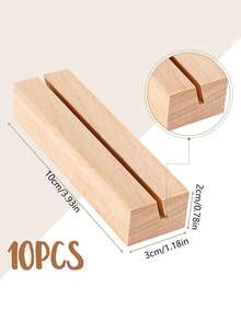 10 件/套木制座位卡夹，山毛榉木，用于婚礼、宴会和派对的照片卡夹，菜单卡夹，照片夹，明信片夹