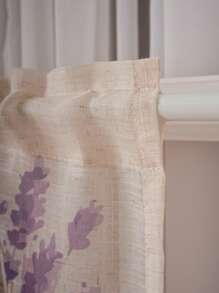 1pc Minimalist Linen Printed Curtain Partition Desk Skirt, Versatile