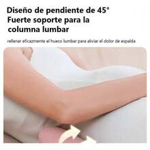 Almohada de lactancia multifuncional para embarazadas, ergonómica, suave, ajustable y fácil de llevar - Rosa - Ver 2