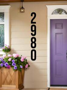 1 件 0-9 金属地址号码牌 - 金属标牌、壁挂、门牌、户外邮箱号码、家居装饰、花园装饰、前门、车库门、商店、工作室装饰、家庭地址号码牌、万圣节、感恩节。圣诞装饰、墙面艺术、礼物 - 彩色 - 查看 7