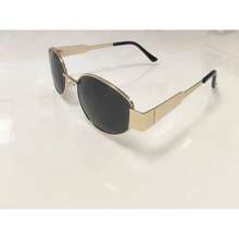 2 副复古金属椭圆形框架时尚眼镜，波西米亚色块风格，海滩度假氛围，适合夏季、户外、旅行