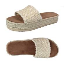 Sandals For Women Wedge Bohemian Slide Lightweight Summer Beach Shoes - Màu Khaki - Xem 6