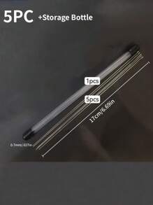 4 件套串珠针，侧开口，方便穿线，适用于手工艺和 DIY 串珠制作，17 厘米/6.69 英寸，带储物管